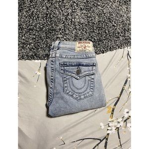 Distressed Acid Wash True Religion Jeans